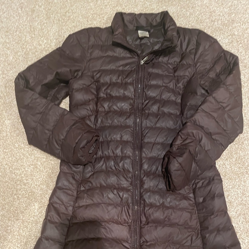Long Patagonia lighter weight puffy coat